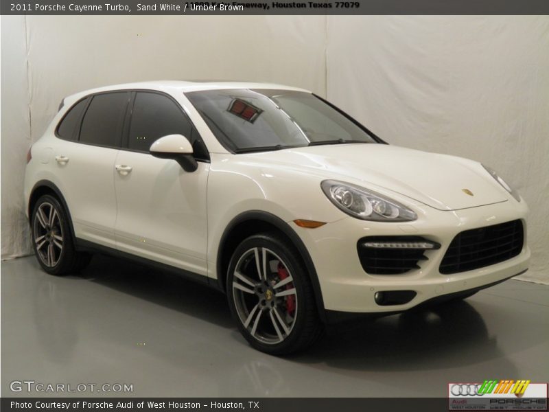 Sand White / Umber Brown 2011 Porsche Cayenne Turbo