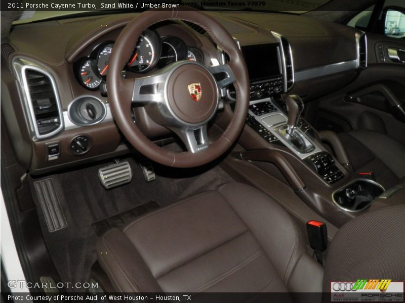 Sand White / Umber Brown 2011 Porsche Cayenne Turbo