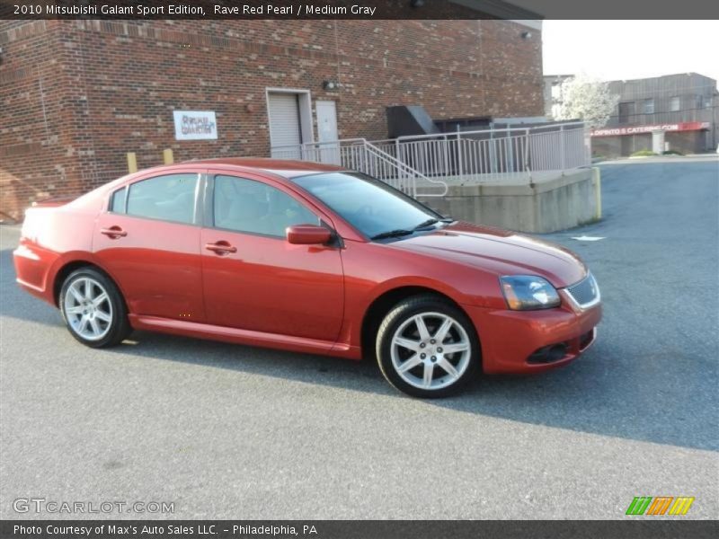 Rave Red Pearl / Medium Gray 2010 Mitsubishi Galant Sport Edition