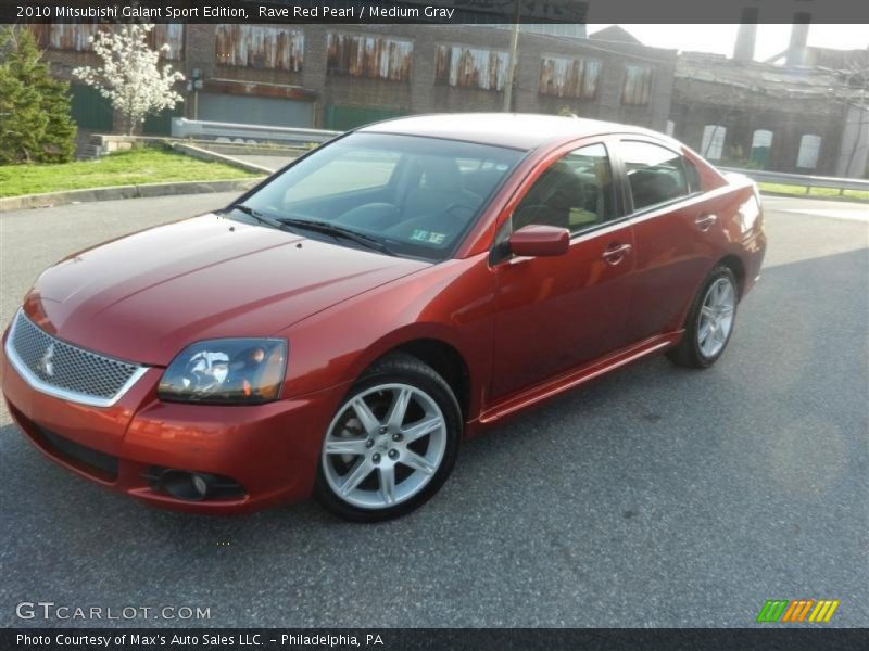Rave Red Pearl / Medium Gray 2010 Mitsubishi Galant Sport Edition