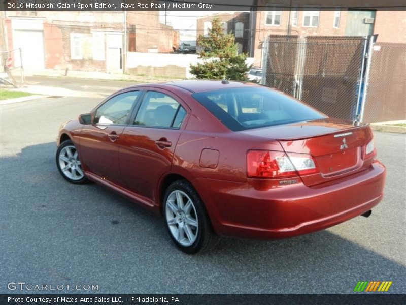 Rave Red Pearl / Medium Gray 2010 Mitsubishi Galant Sport Edition
