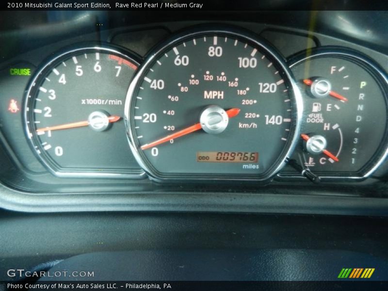 Rave Red Pearl / Medium Gray 2010 Mitsubishi Galant Sport Edition