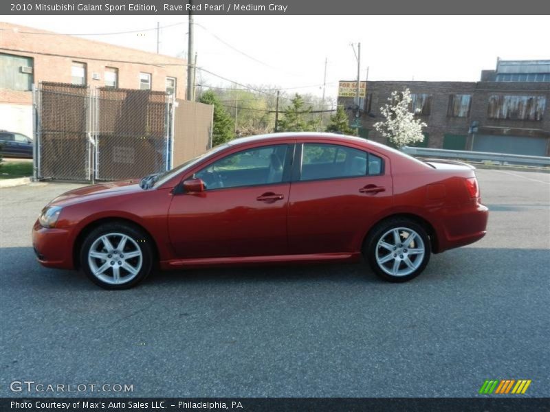 Rave Red Pearl / Medium Gray 2010 Mitsubishi Galant Sport Edition