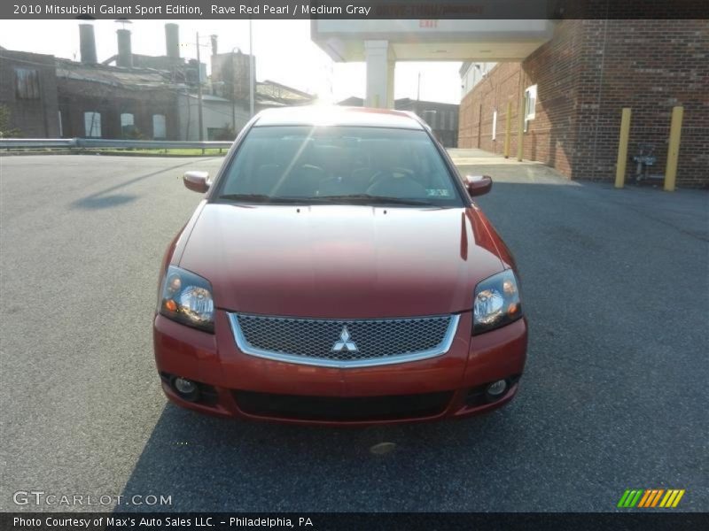 Rave Red Pearl / Medium Gray 2010 Mitsubishi Galant Sport Edition