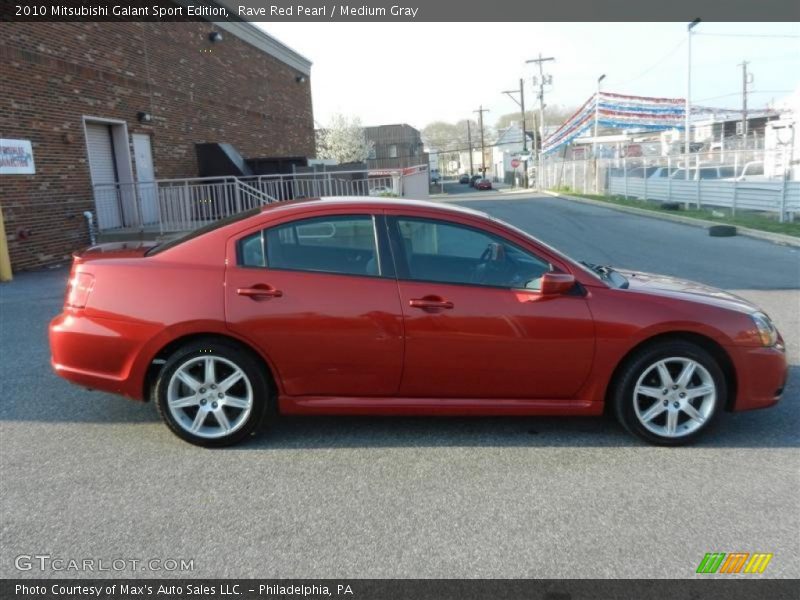 Rave Red Pearl / Medium Gray 2010 Mitsubishi Galant Sport Edition