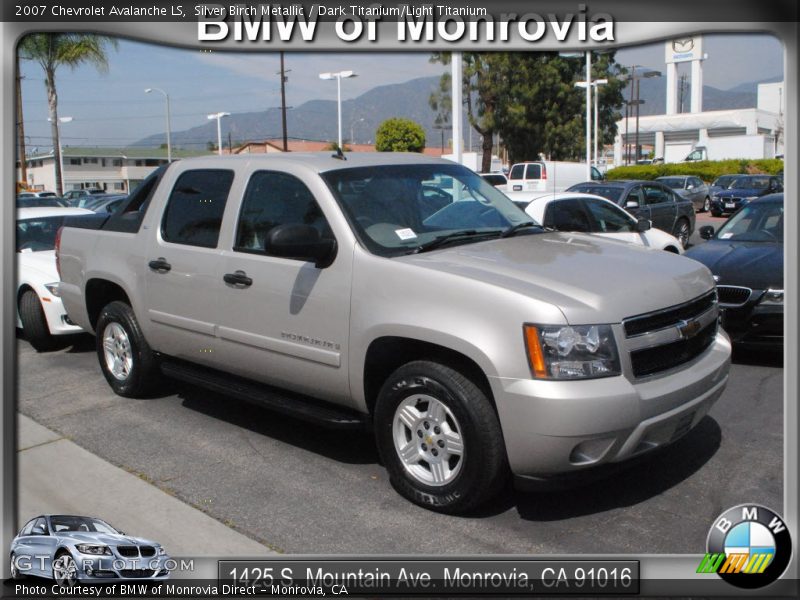 Silver Birch Metallic / Dark Titanium/Light Titanium 2007 Chevrolet Avalanche LS