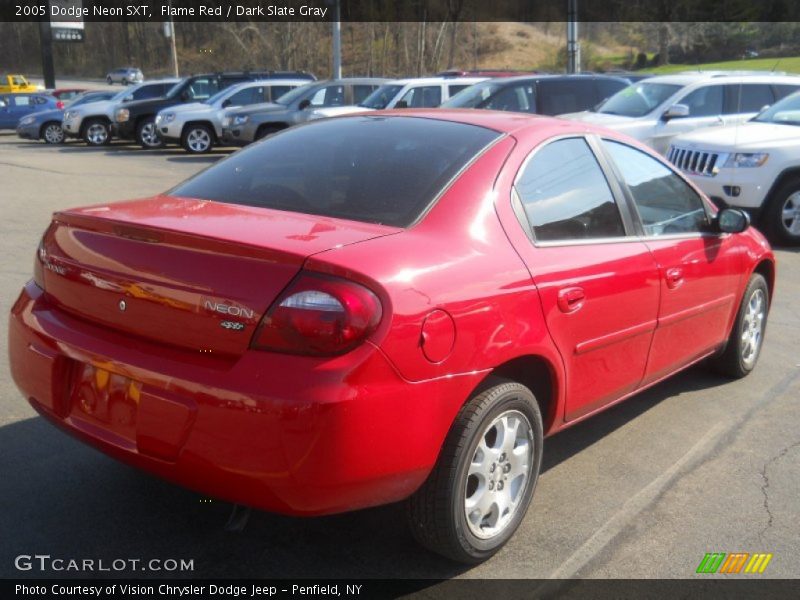 Flame Red / Dark Slate Gray 2005 Dodge Neon SXT