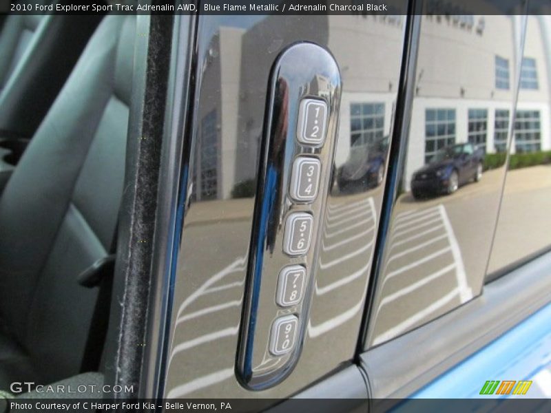 Blue Flame Metallic / Adrenalin Charcoal Black 2010 Ford Explorer Sport Trac Adrenalin AWD