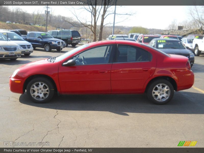 Flame Red / Dark Slate Gray 2005 Dodge Neon SXT