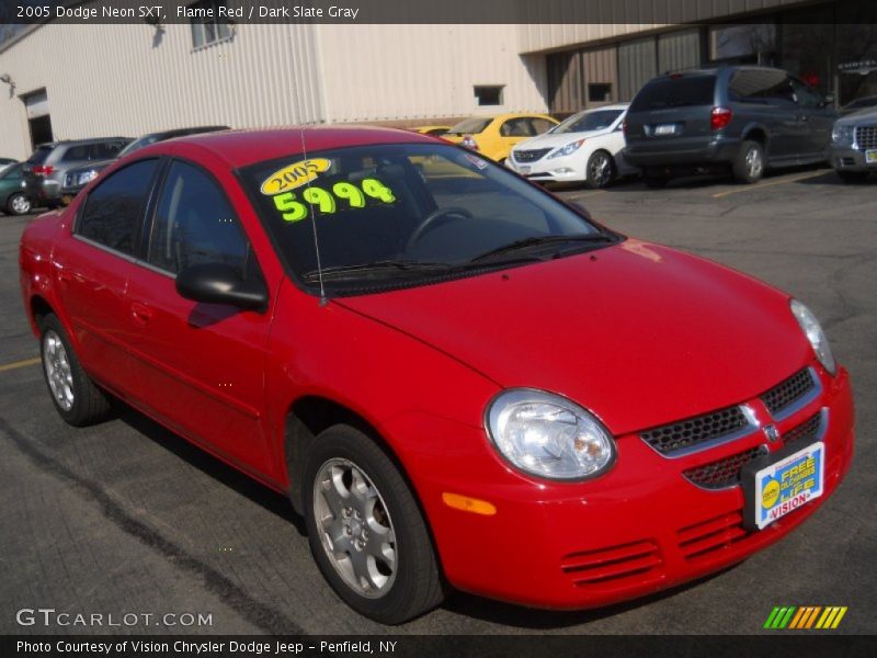 Flame Red / Dark Slate Gray 2005 Dodge Neon SXT
