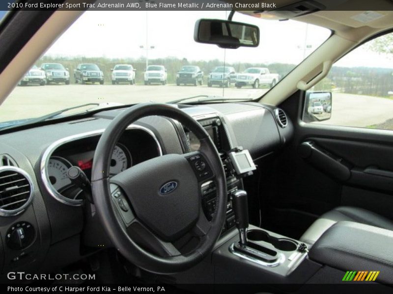 Blue Flame Metallic / Adrenalin Charcoal Black 2010 Ford Explorer Sport Trac Adrenalin AWD