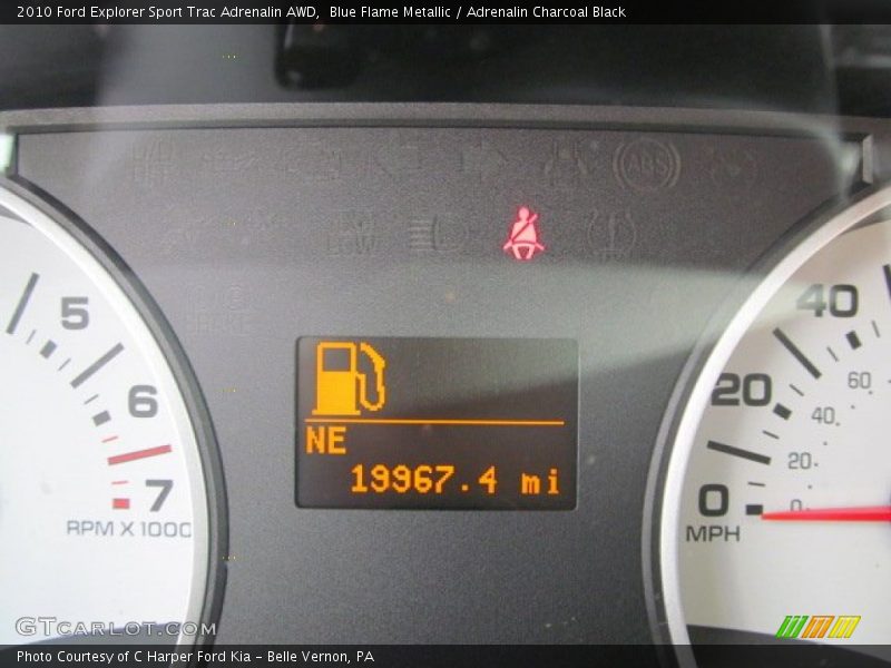 Blue Flame Metallic / Adrenalin Charcoal Black 2010 Ford Explorer Sport Trac Adrenalin AWD