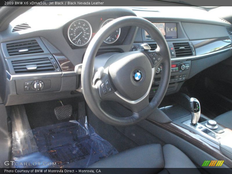 Jet Black / Black Nevada Leather 2009 BMW X6 xDrive50i