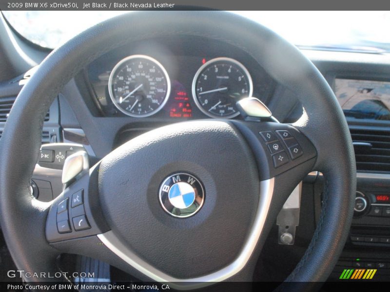 Jet Black / Black Nevada Leather 2009 BMW X6 xDrive50i