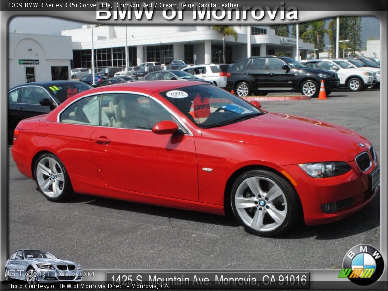 Crimson Red / Cream Beige Dakota Leather 2009 BMW 3 Series 335i Convertible