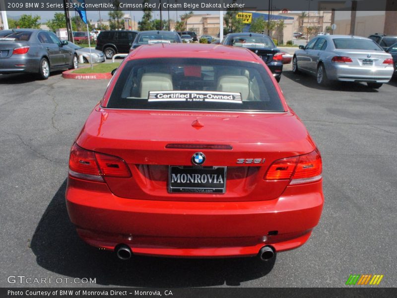 Crimson Red / Cream Beige Dakota Leather 2009 BMW 3 Series 335i Convertible