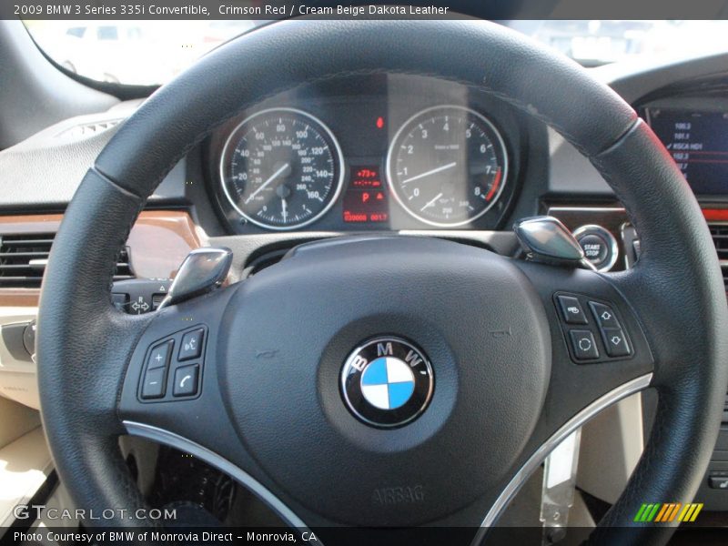 Crimson Red / Cream Beige Dakota Leather 2009 BMW 3 Series 335i Convertible
