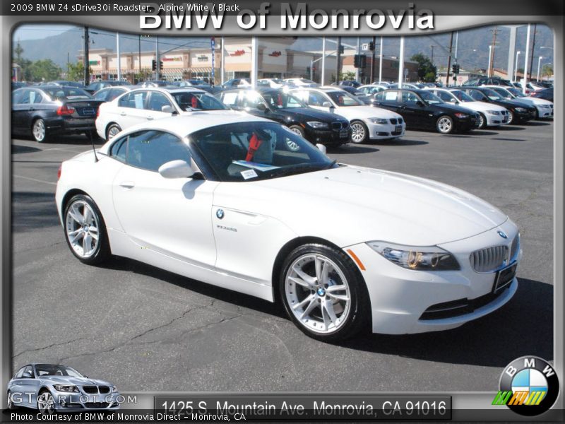 Alpine White / Black 2009 BMW Z4 sDrive30i Roadster
