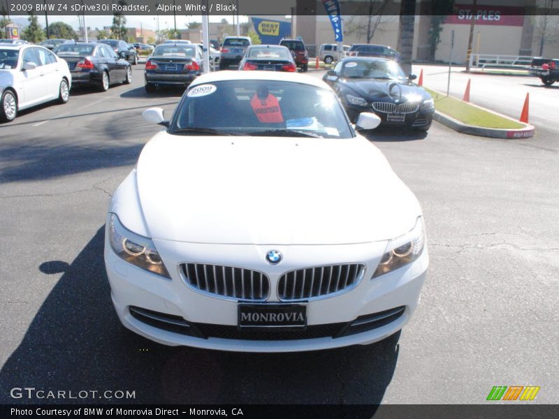 Alpine White / Black 2009 BMW Z4 sDrive30i Roadster
