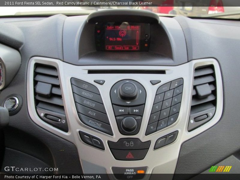 Red Candy Metallic / Cashmere/Charcoal Black Leather 2011 Ford Fiesta SEL Sedan