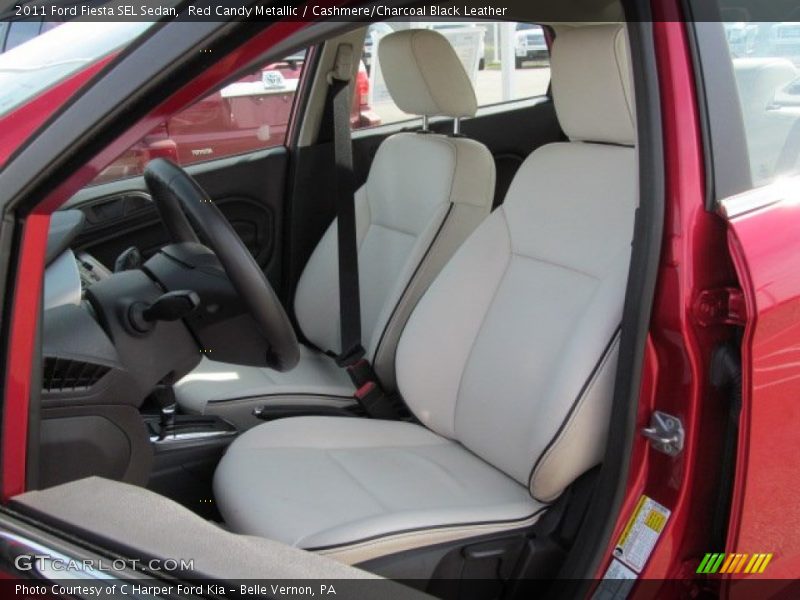  2011 Fiesta SEL Sedan Cashmere/Charcoal Black Leather Interior
