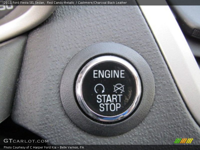 Red Candy Metallic / Cashmere/Charcoal Black Leather 2011 Ford Fiesta SEL Sedan