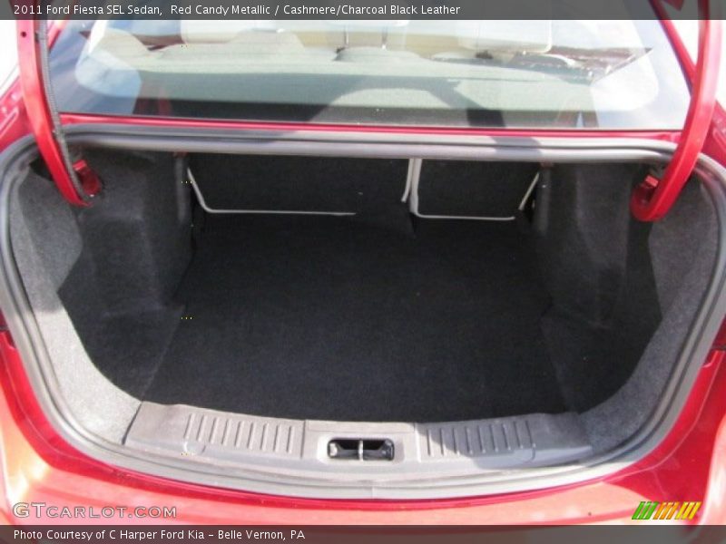 Red Candy Metallic / Cashmere/Charcoal Black Leather 2011 Ford Fiesta SEL Sedan