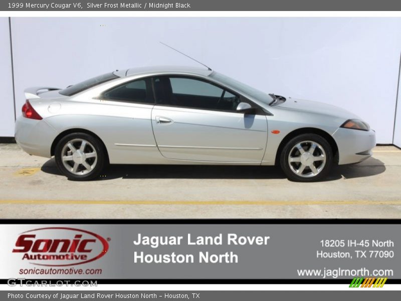 Silver Frost Metallic / Midnight Black 1999 Mercury Cougar V6