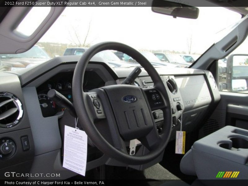 Green Gem Metallic / Steel 2012 Ford F250 Super Duty XLT Regular Cab 4x4