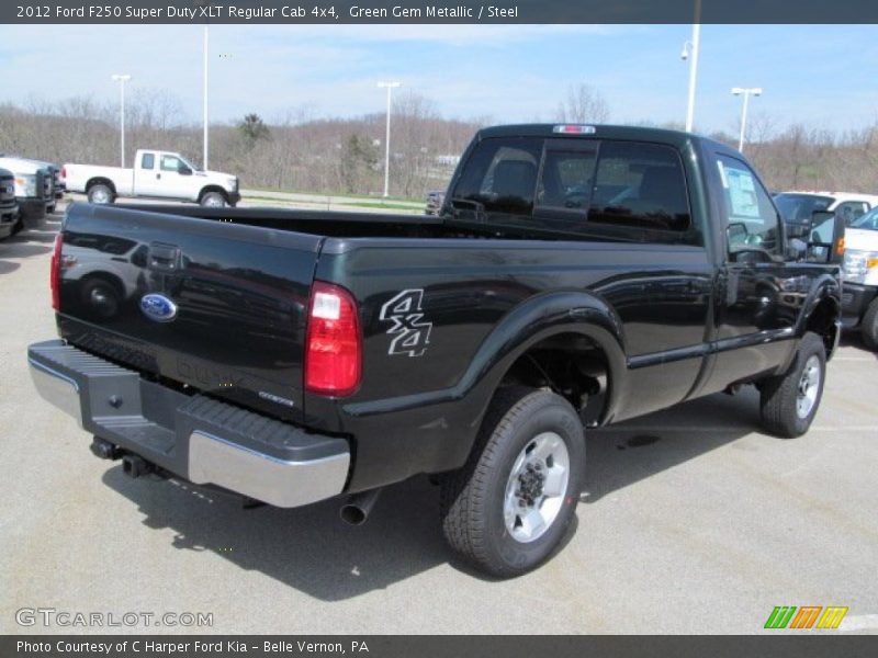 Green Gem Metallic / Steel 2012 Ford F250 Super Duty XLT Regular Cab 4x4