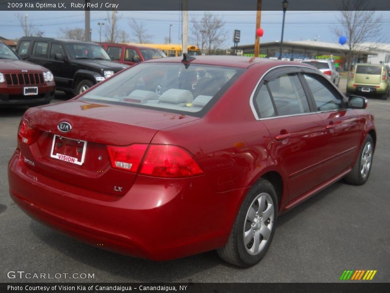 Ruby Red / Gray 2009 Kia Optima LX