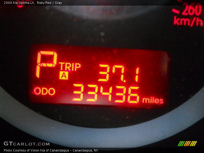 Ruby Red / Gray 2009 Kia Optima LX