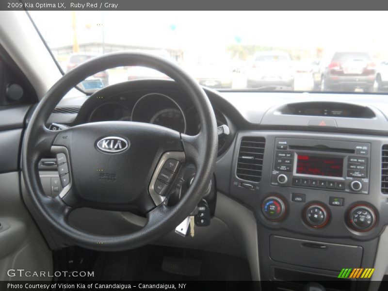 Ruby Red / Gray 2009 Kia Optima LX