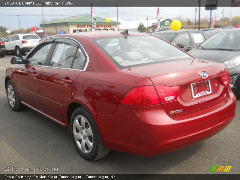 Ruby Red / Gray 2009 Kia Optima LX