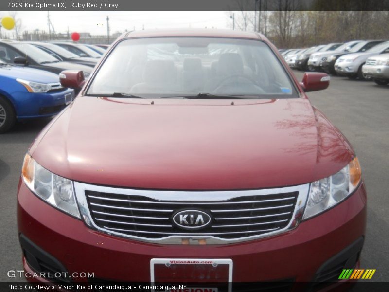 Ruby Red / Gray 2009 Kia Optima LX
