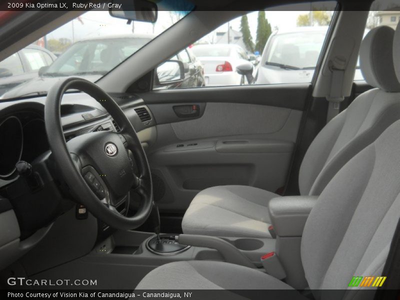 Ruby Red / Gray 2009 Kia Optima LX