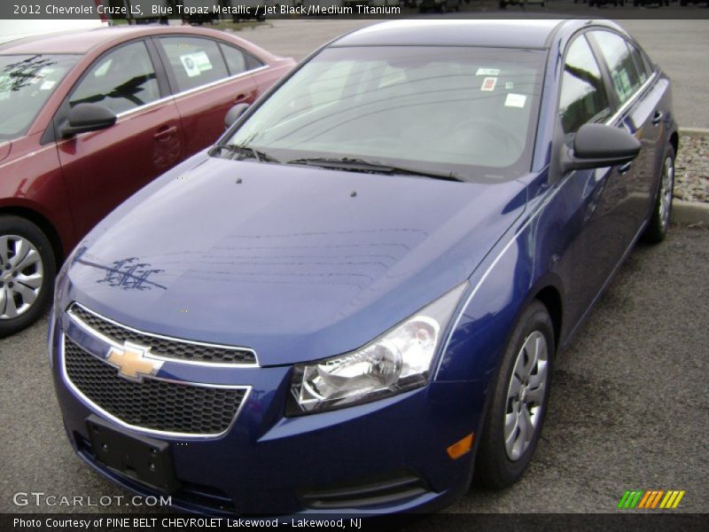 Blue Topaz Metallic / Jet Black/Medium Titanium 2012 Chevrolet Cruze LS