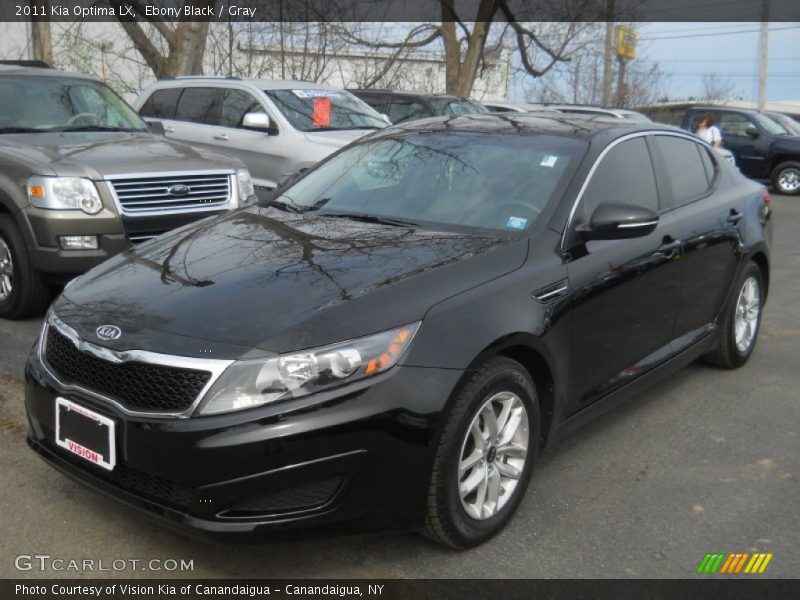 Ebony Black / Gray 2011 Kia Optima LX