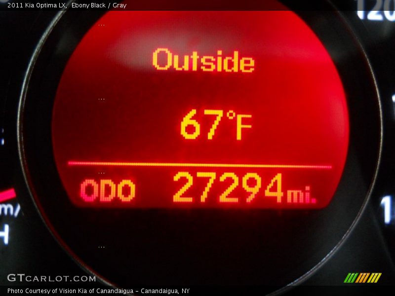 Ebony Black / Gray 2011 Kia Optima LX