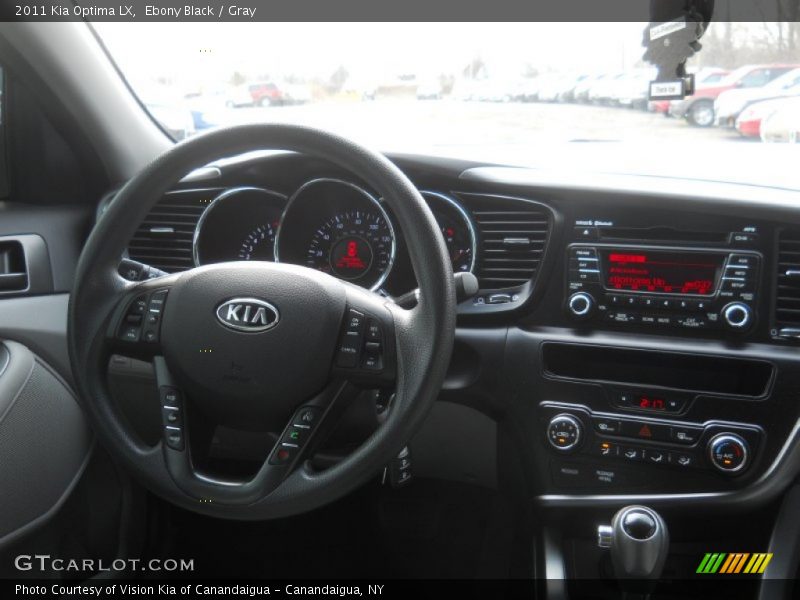 Ebony Black / Gray 2011 Kia Optima LX