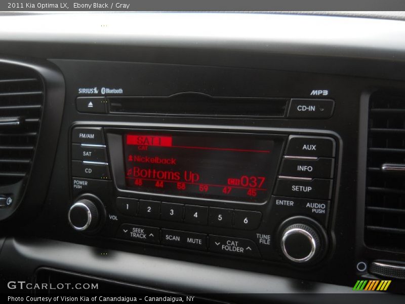 Ebony Black / Gray 2011 Kia Optima LX