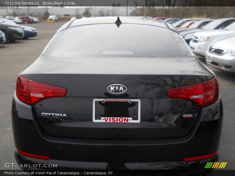 Ebony Black / Gray 2011 Kia Optima LX