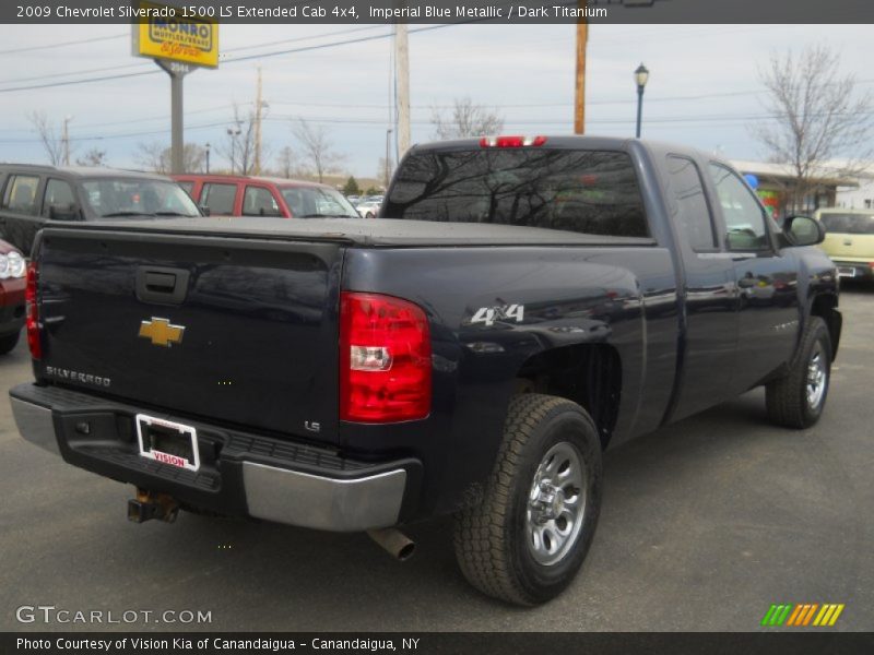 Imperial Blue Metallic / Dark Titanium 2009 Chevrolet Silverado 1500 LS Extended Cab 4x4