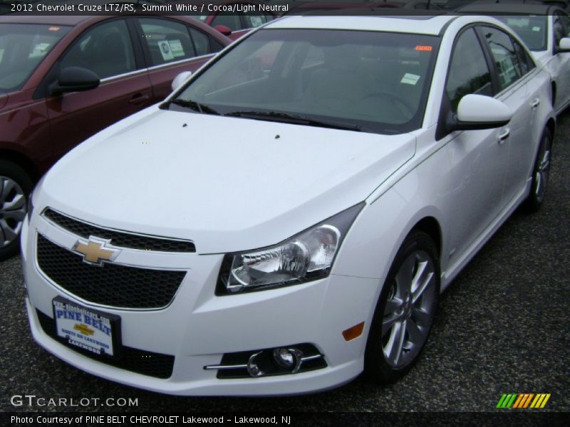 Summit White / Cocoa/Light Neutral 2012 Chevrolet Cruze LTZ/RS