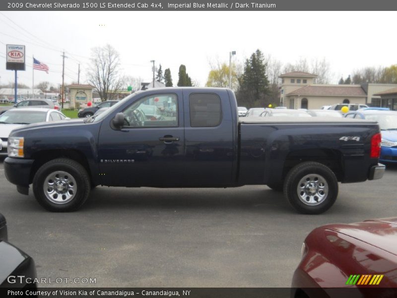 Imperial Blue Metallic / Dark Titanium 2009 Chevrolet Silverado 1500 LS Extended Cab 4x4