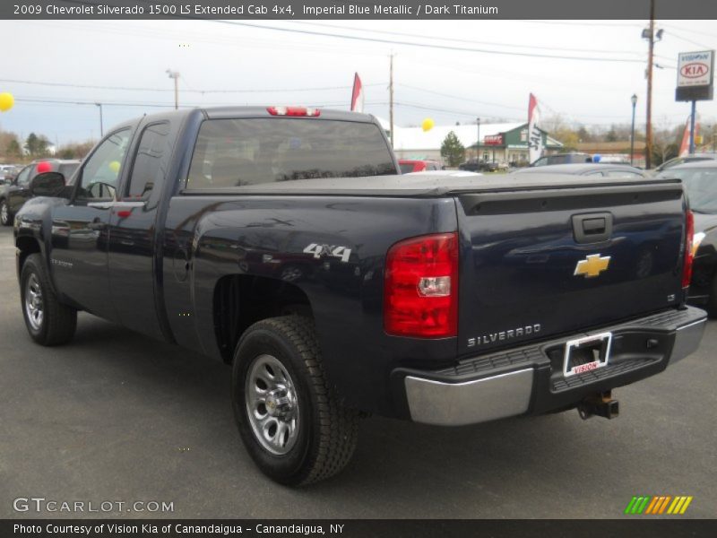 Imperial Blue Metallic / Dark Titanium 2009 Chevrolet Silverado 1500 LS Extended Cab 4x4