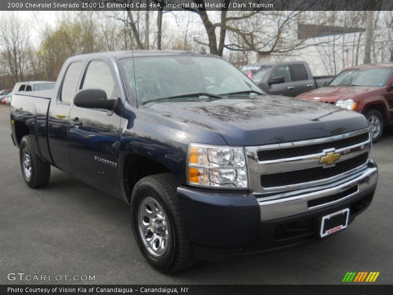 Imperial Blue Metallic / Dark Titanium 2009 Chevrolet Silverado 1500 LS Extended Cab 4x4