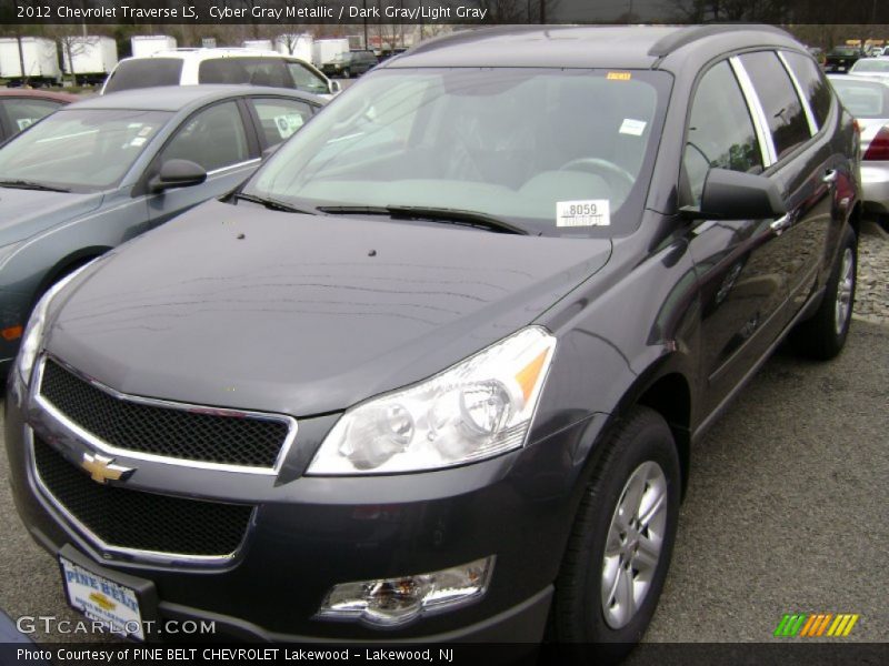 Cyber Gray Metallic / Dark Gray/Light Gray 2012 Chevrolet Traverse LS