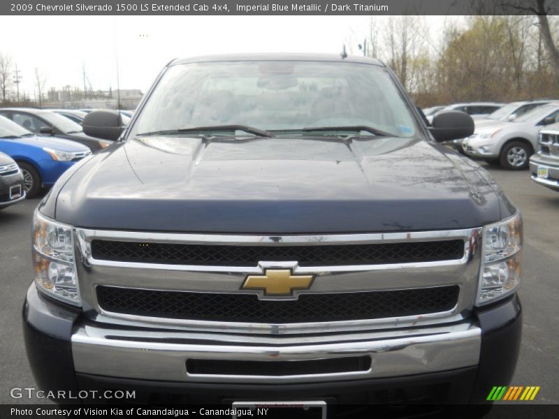 Imperial Blue Metallic / Dark Titanium 2009 Chevrolet Silverado 1500 LS Extended Cab 4x4