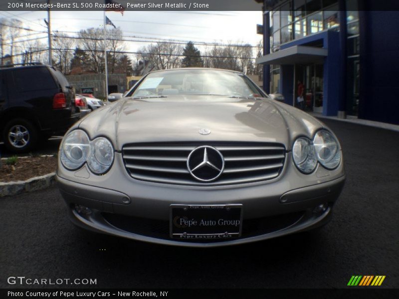 Pewter Silver Metallic / Stone 2004 Mercedes-Benz SL 500 Roadster